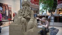 Sandskulptur, Einkaufscentrum